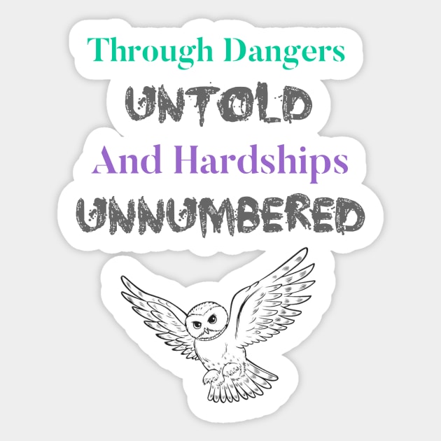 Labyrinth Poem Owl Sticker by Specialstace83